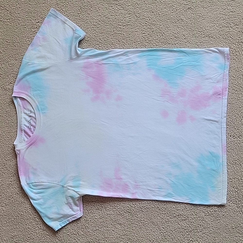 THE RAIL short sleeved T shirt tyedye Pink And Blue On White T-shirt
